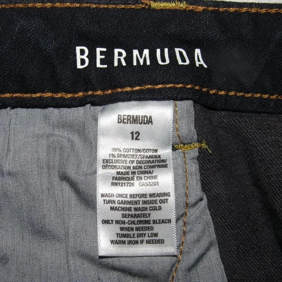 AEROPOSTALE Bermuda Dark Wash Shorts Size 12 - Picture 3 of 7
